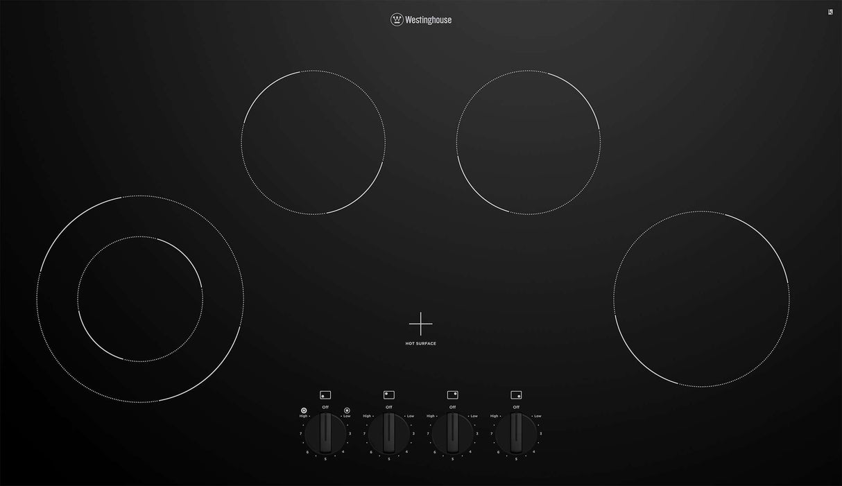 Westinghouse 90cm Black Ceramic Glass Electric Cooktop WHC942BC