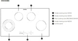 Westinghouse 90cm Black Ceramic Glass Electric Cooktop WHC943BD