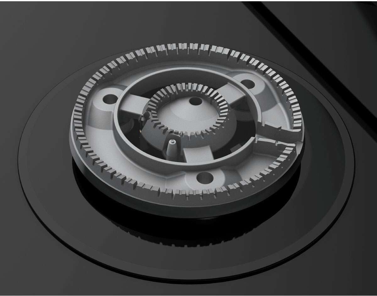 Westinghouse 90cm 5 Burner Black Ceramic Glass Gas Cooktop WHG959BD