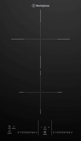Westinghouse 30cm 2 Zone Black Ceramic Glass Induction Cooktop WHI323BE