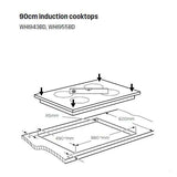 Westinghouse 90cm Black Ceramic Glass Induction Cooktop WHI955BD