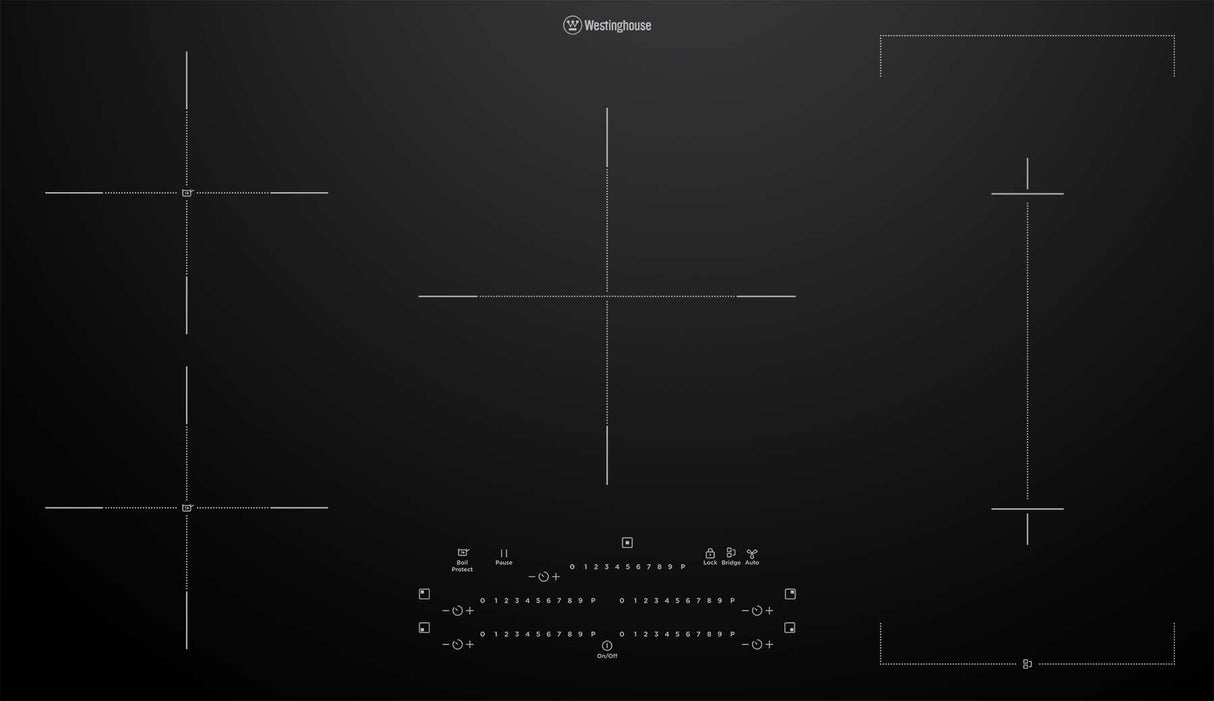 Westinghouse 90cm Black Ceramic Glass Induction Cooktop WHI955BD