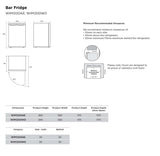 Westinghouse 120L Bar Fridge Silver WIM1200AE