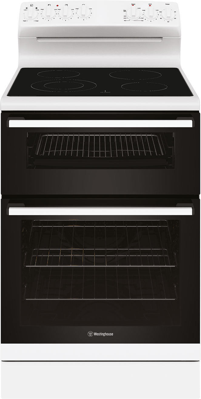 Westinghouse 60cm 80L Electric Freestanding Oven/Stove White WLE642WCB