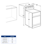 Westinghouse 60cm 80L Electric Freestanding Oven/Stove White WLE642WCB