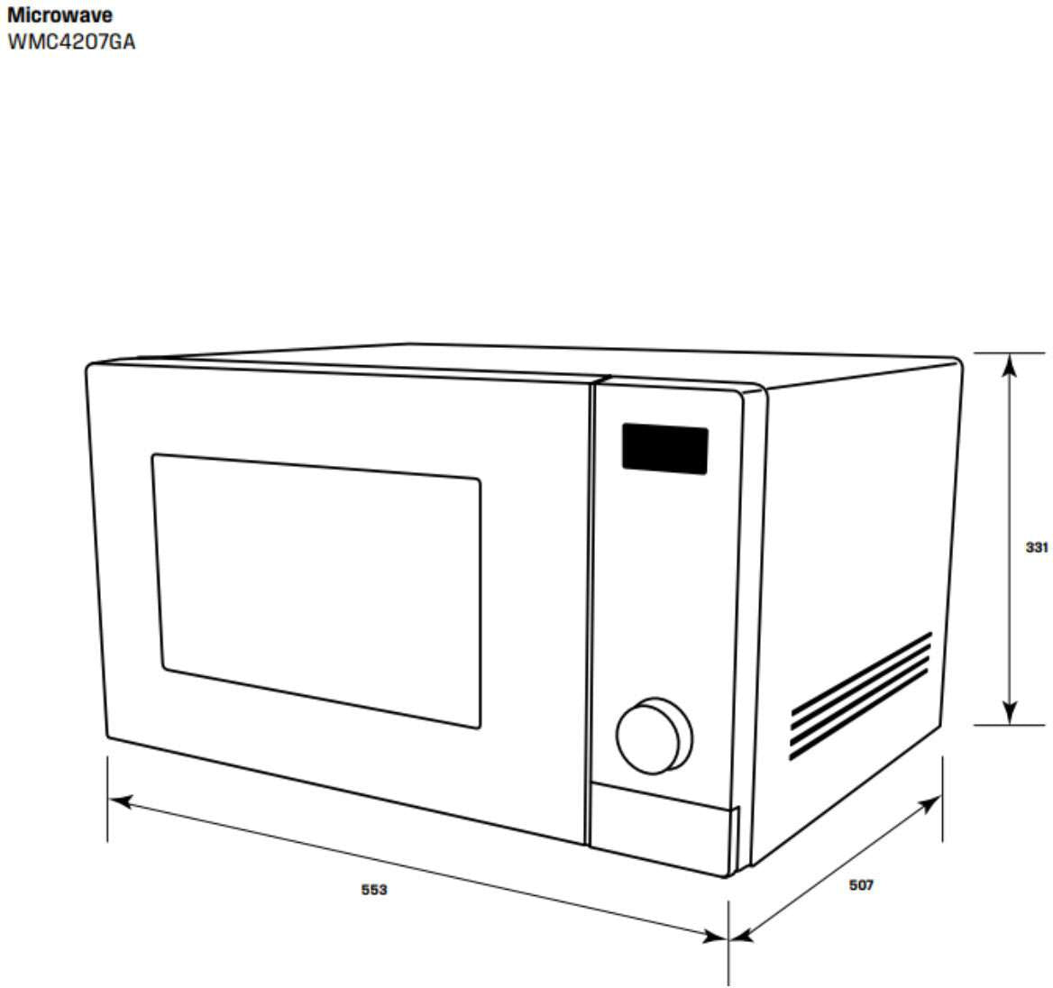 Westinghouse 42L Freestanding Convection Microwave Oven WMC4207GA