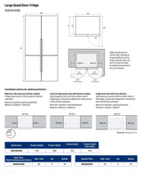 Westinghouse 564L French Quad Door Refrigerator WQE5600BB | Greater Sydney Only