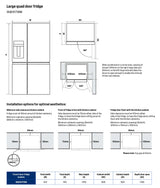 Westinghouse 609L French Quad Door Refrigerator WQE6170BB | Greater Sydney Only