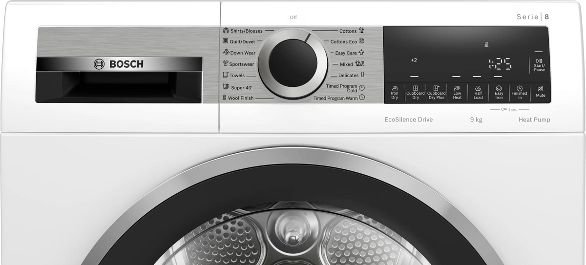Bosch Series 8 9kg Heat Pump Dryer WQG24201AU | Greater Sydney Only