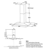 Westinghouse 90cm Canopy Rangehood with Hob2Hood Stainless Steel WRC914SD