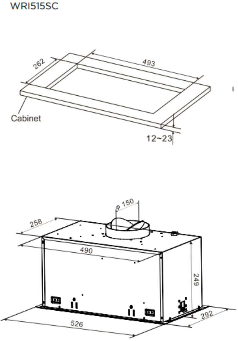 Westinghouse 52cm Integrated Rangehood WRI515SC