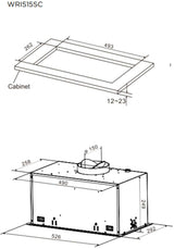 Westinghouse 52cm Integrated Rangehood WRI515SC