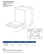 Westinghouse 60cm Freestanding Dishwasher Stainless Steel WSF6608XC