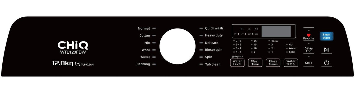 CHiQ 12kg Top Load Washing Machine WTL120FDW | Greater Sydney Only