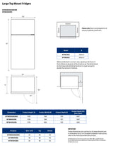 Westinghouse 431L Top Mount Refrigerator WTM4302WD-R | Greater Sydney Only