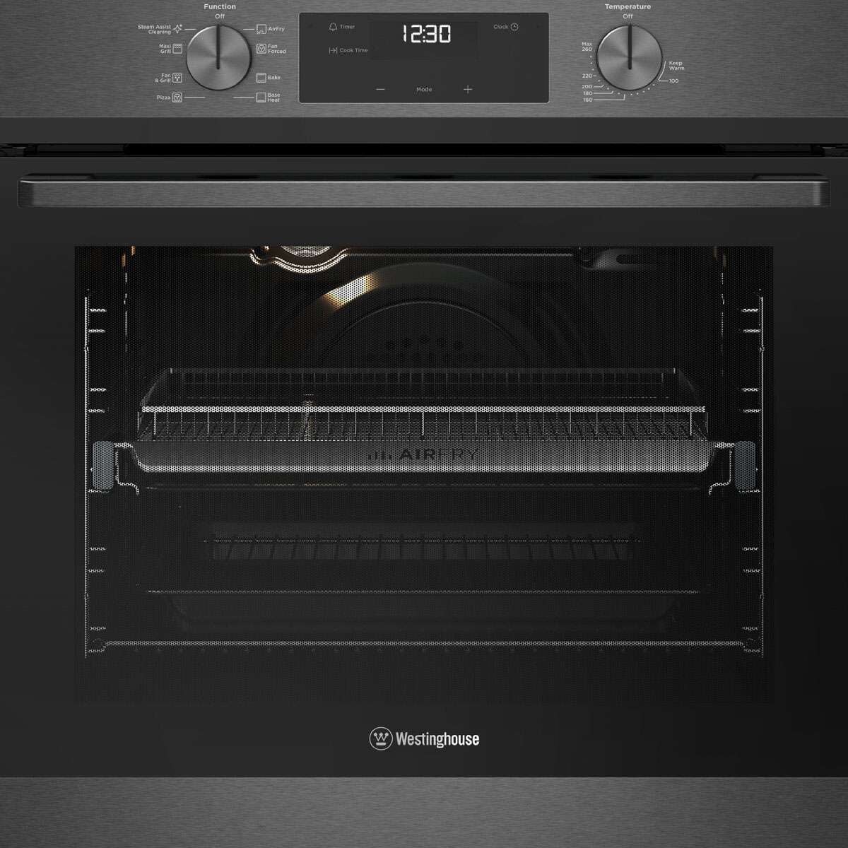 Westinghouse 60cm Multifunction Oven with AirFry Dark Stainless Steel WVE6516DD