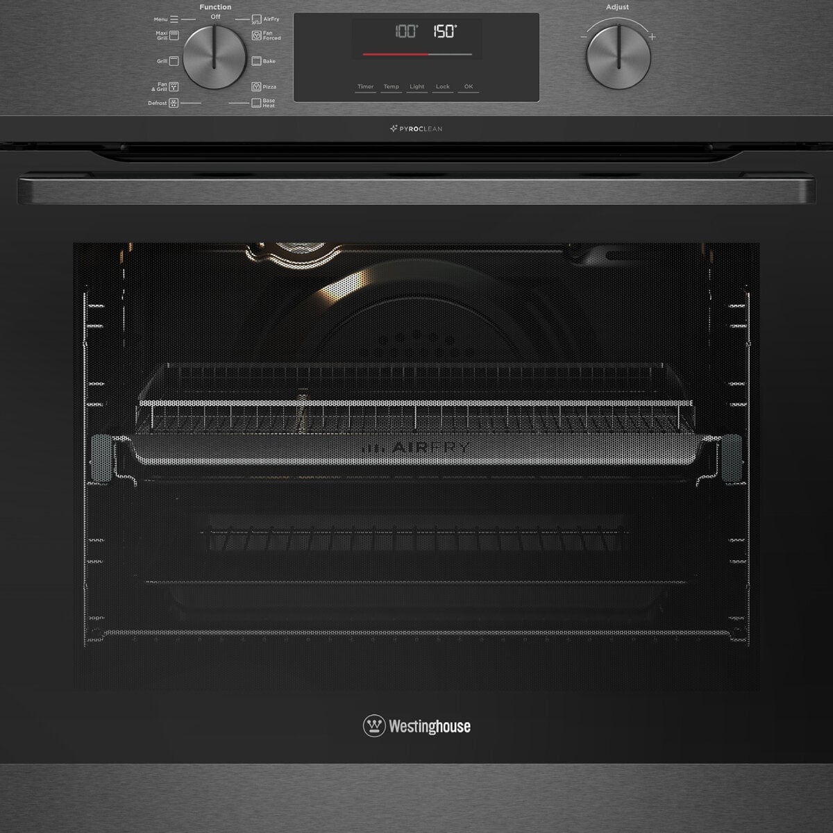 Westinghouse 60cm 80L Multifunction Pyrolytic Electric Oven & AirFry WVEP6716DD