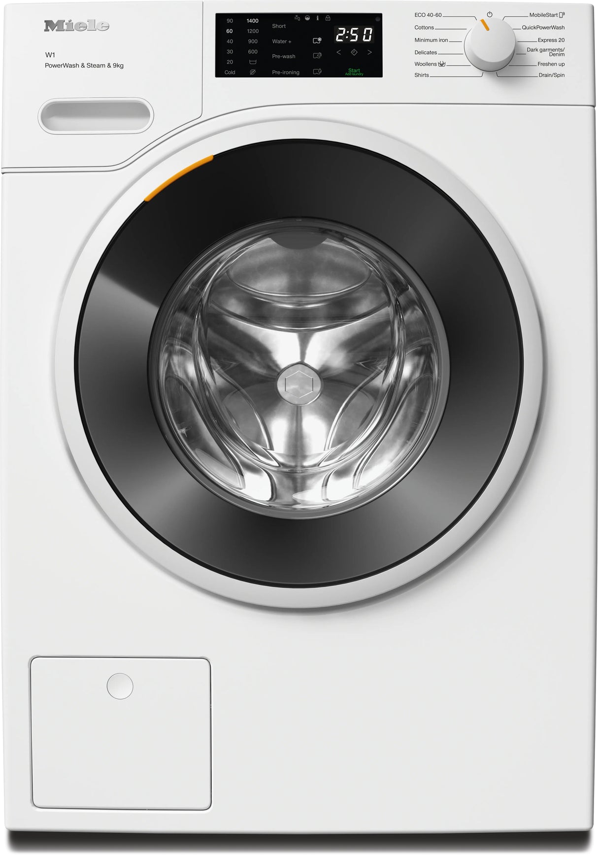 Miele W1 Series 9kg Front Load Washing Machine with SteamCare WWD380WCS