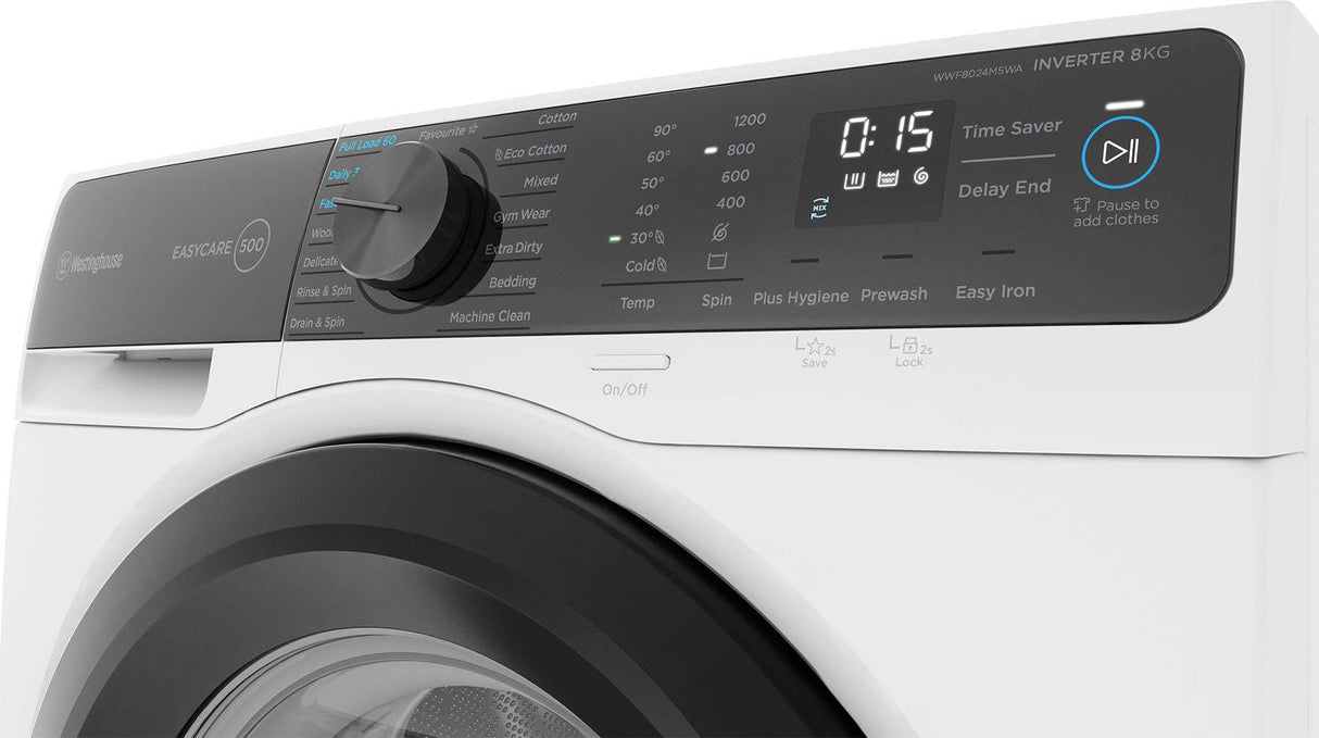Westinghouse 8kg Front Load Washing Machine WWF8024M5WA | Greater Sydney Only