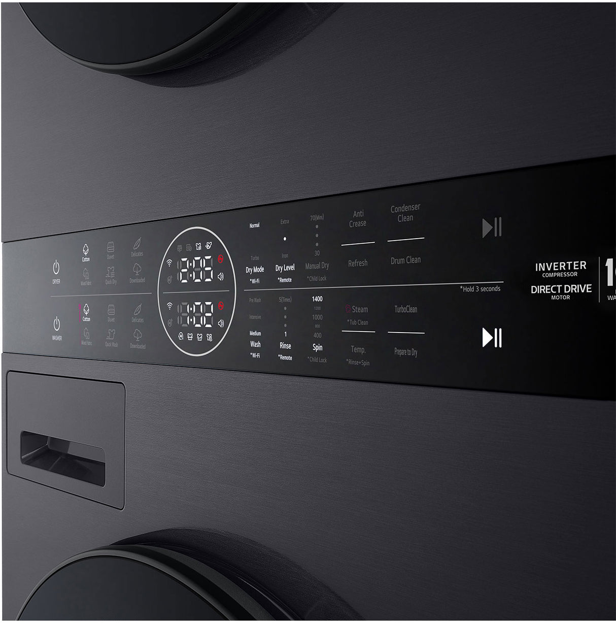 LG 12kg/10kg WashTower Stacked Washer Dryer WWT-1210BX | Greater Sydney Only