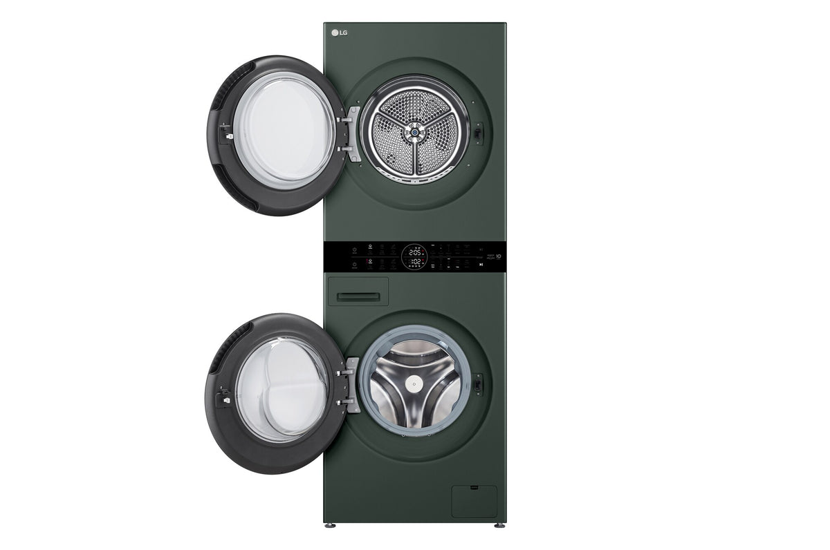 LG 12kg/10kg WashTower Stacked Washer Dryer Forest Green WWT-1210FGX | Greater Sydney Only