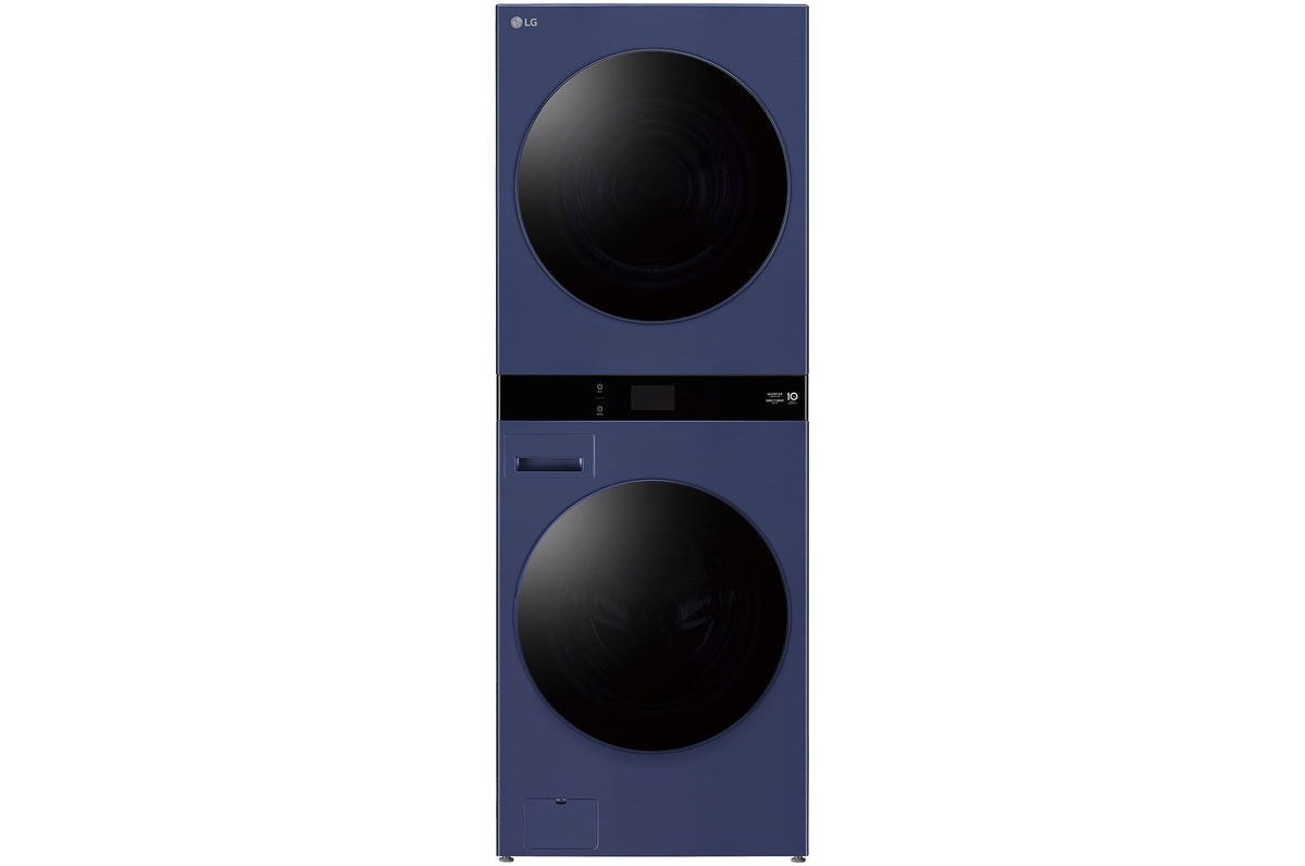 LG 19kg/10kg AI WashTower Stacked Washer Dryer Navy Blue WWT-1910BLX | Greater Sydney Only
