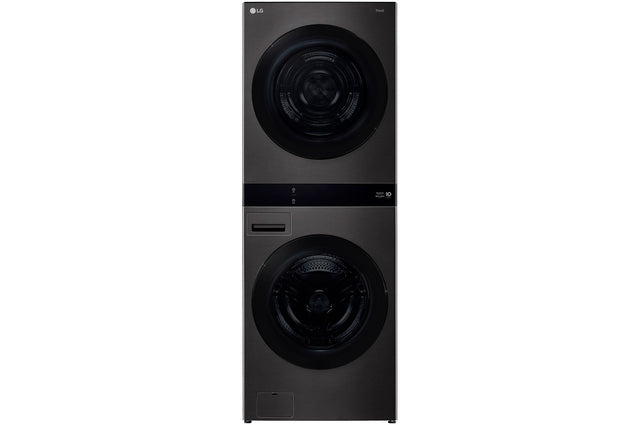 LG 19kg/10kg AI WashTower Stacked Washer Dryer Black WWT-1910BX | Greater Sydney Only