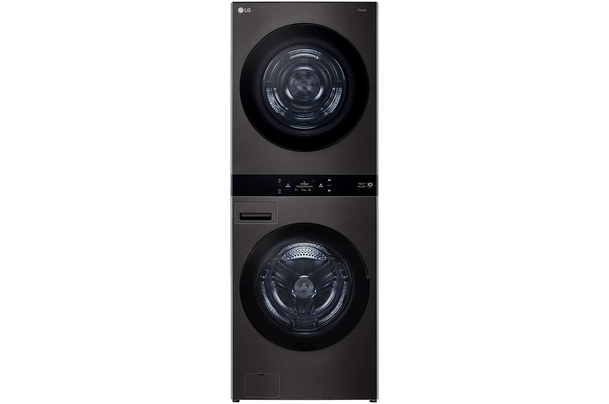 LG 19kg/10kg AI WashTower Stacked Washer Dryer Black WWT-1910BX | Greater Sydney Only