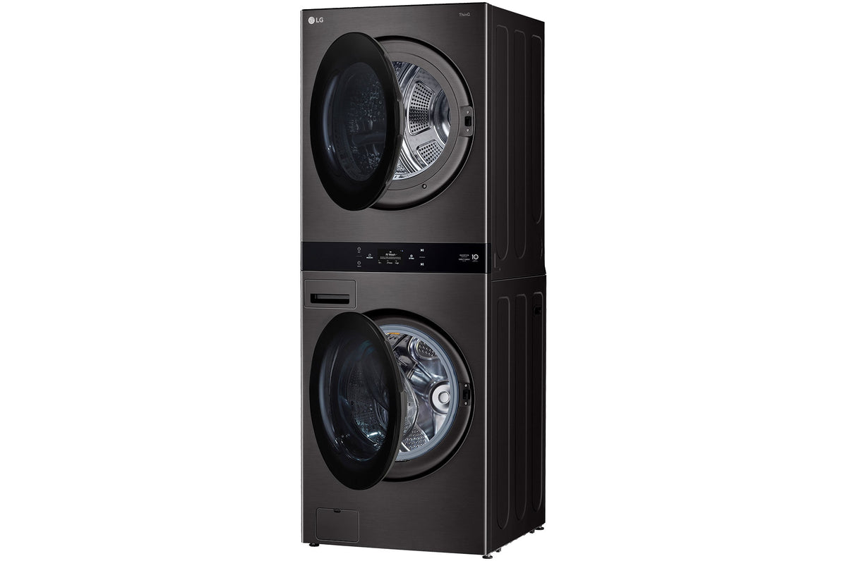 LG 19kg/10kg AI WashTower Stacked Washer Dryer Black WWT-1910BX | Greater Sydney Only