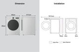 LG 8kg Series 3 Front Load Washing Machine WX3-1208W | Greater Sydney Only