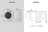 LG 10kg Series 3 Front Load Washing Machine WX3-1410W | Greater Sydney Only