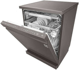 LG 60cm QuadWash Black Stainless Freestanding Dishwasher XD3A25BS