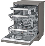 LG 60cm QuadWash Black Stainless Freestanding Dishwasher XD3A25BS