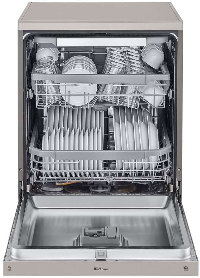 LG 60cm QuadWash Platinum Steel Freestanding Dishwasher XD4B15PS