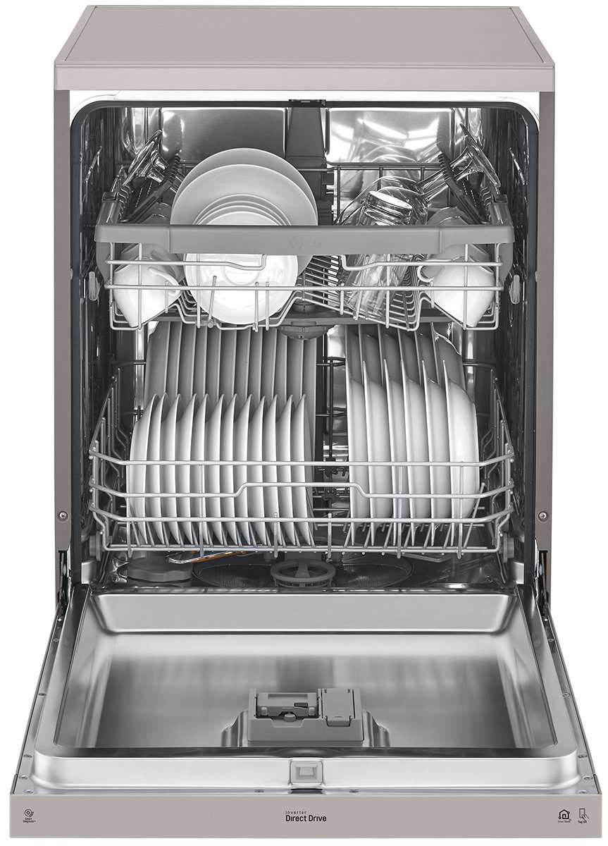 LG 60cm QuadWash Platinum Steel Freestanding Dishwasher XD5B14PS