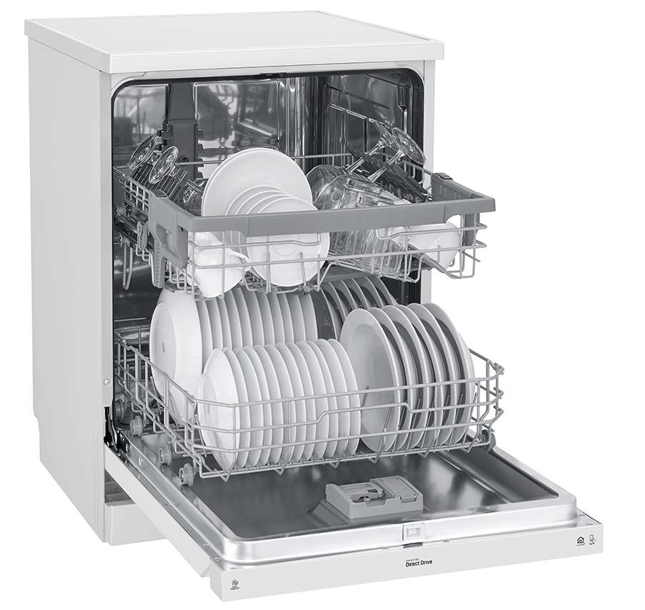 LG 60cm QuadWash White Freestanding Dishwasher XD5B14WH