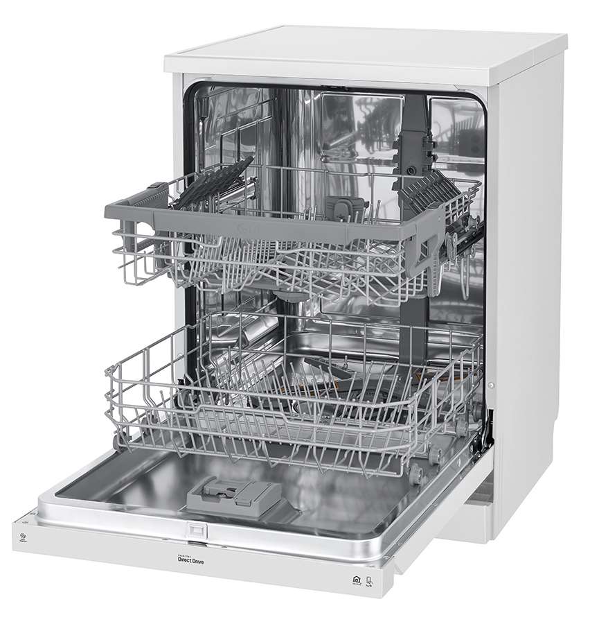 LG 60cm QuadWash White Freestanding Dishwasher XD5B14WH