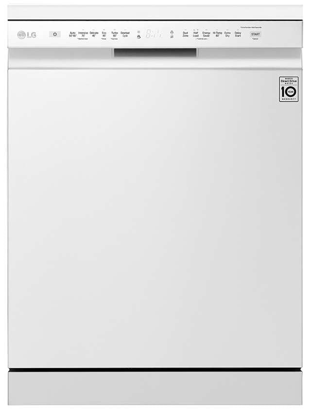 LG 60cm QuadWash White Freestanding Dishwasher XD5B14WH