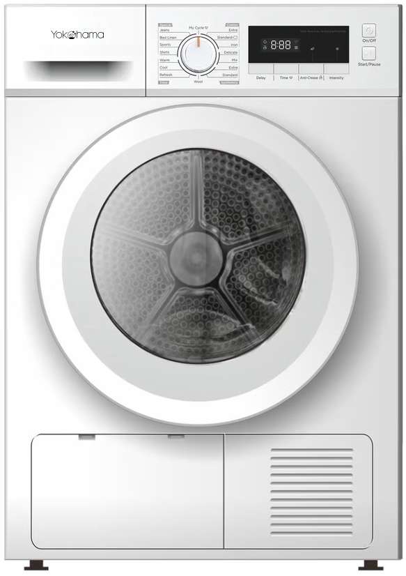 Yokohama 8kg Heat Pump Dryer YOKHP80W | Greater Sydney Only