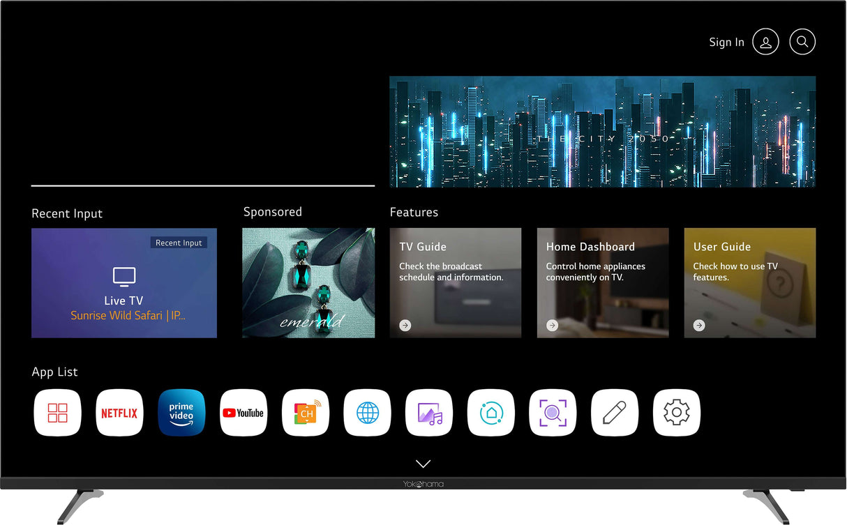 Yokohama 55" QLED 4K UHD webOS Smart LED TV YOKT55Q8